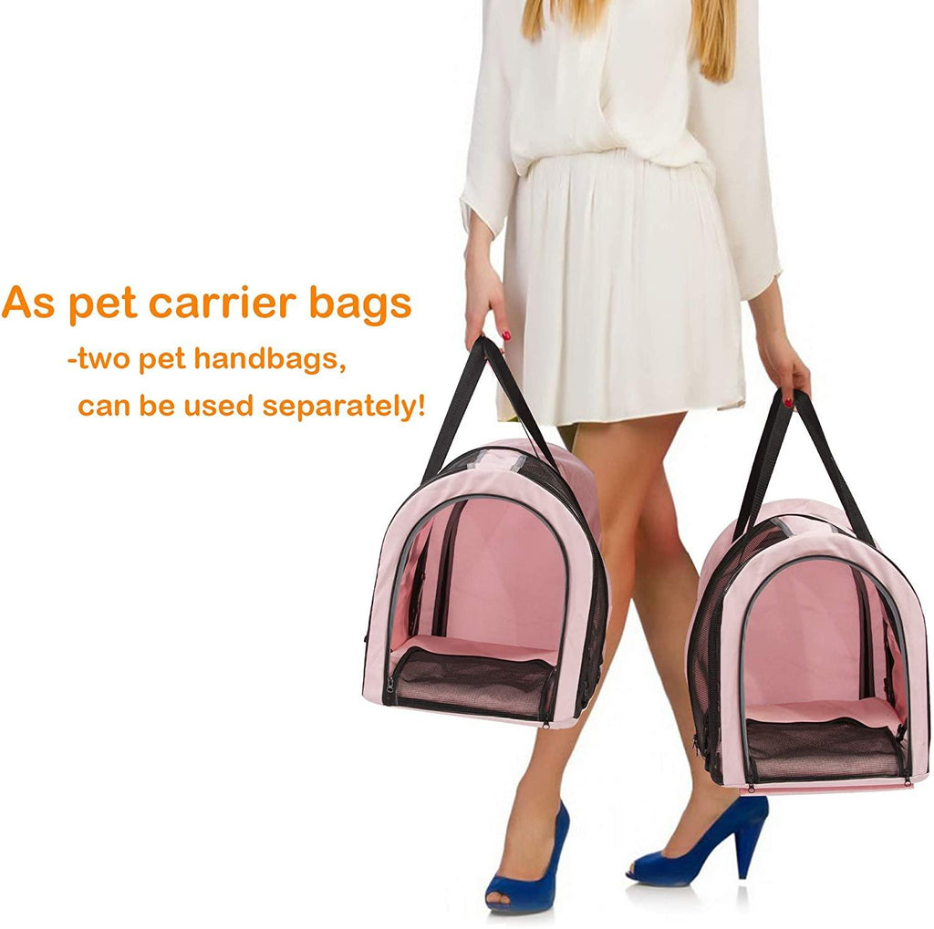 Pet Carriers Dog 3-in-1 Double Pet Stroller - MOSKBITE