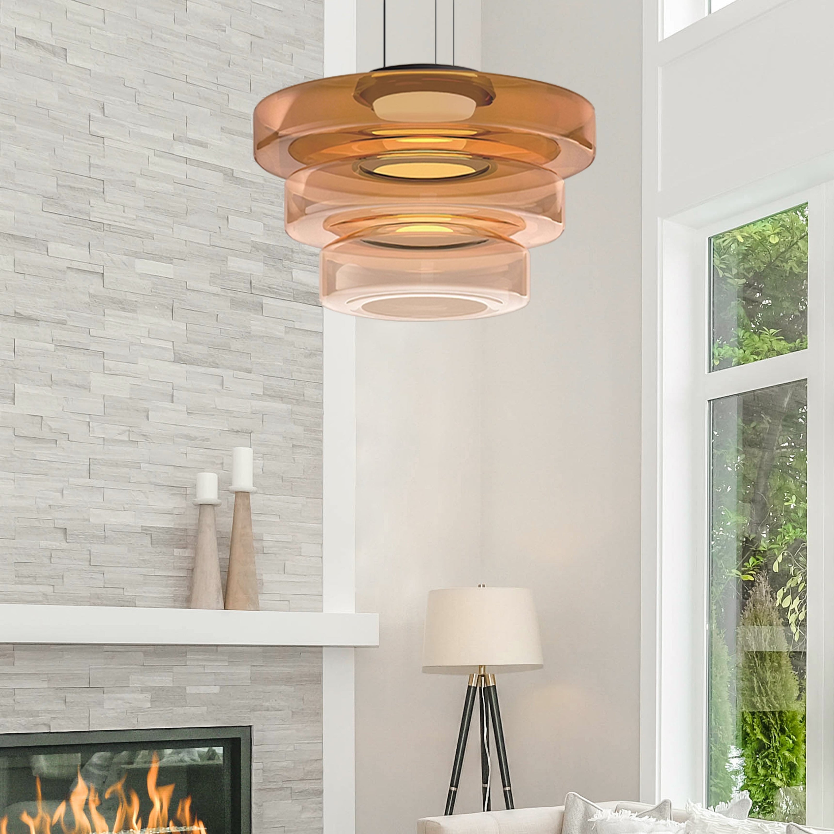 Moon Pendant Ceiling Light – Hanging Cord Lamp for Home & Café Decor