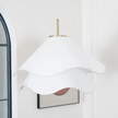 Cream Petal Fabric Chandelier LED Pendant Light