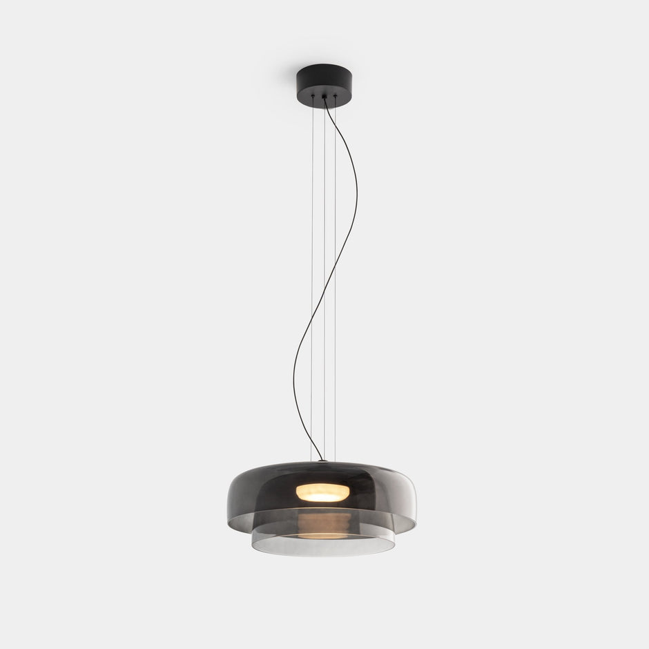 Modern Metal & Glass Pendant Light – Elegant Dining Room & Kitchen Ceiling Lamp