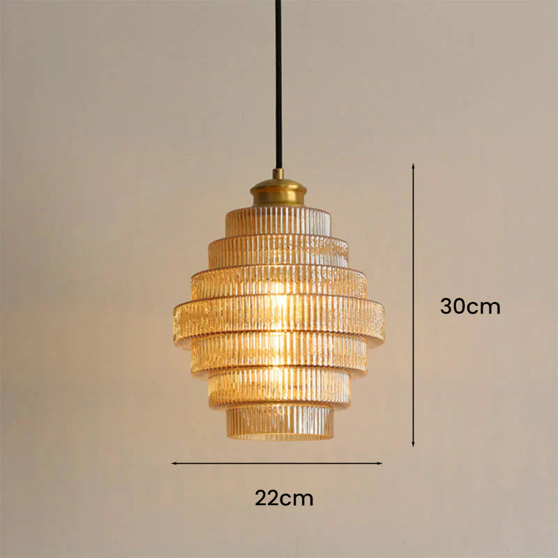 Elegant Brass Pendant Light – Warm Antique Ceiling Fixture for Home