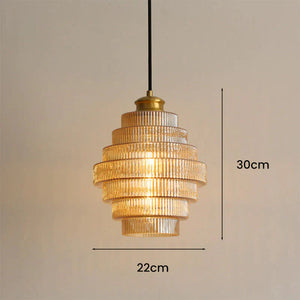 Elegant Brass Pendant Light – Warm Antique Ceiling Fixture for Home