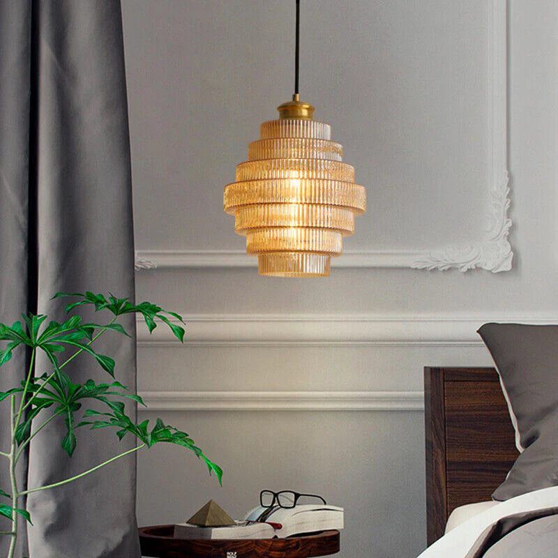 Elegant Brass Pendant Light – Warm Antique Ceiling Fixture for Home