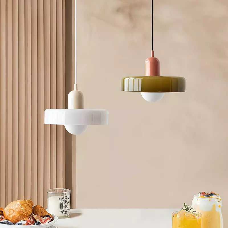 Pendant Light in Colored Glass