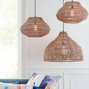 Eco-Friendly Rattan Pendant Light – Minimalist Willow Woven Design