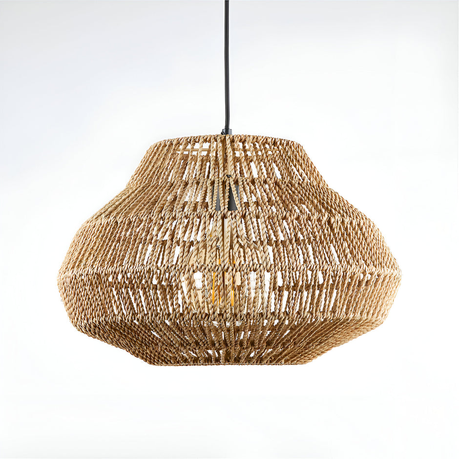 Eco-Friendly Rattan Pendant Light – Minimalist Willow Woven Design