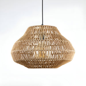 Eco-Friendly Rattan Pendant Light – Minimalist Willow Woven Design