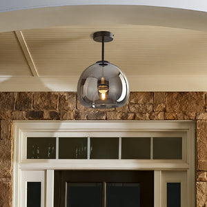 Modern Copper Glass Ceiling Light for Hallways and Living Rooms
