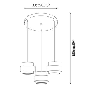 Rustic Modern Pendant Lamp – Travertine Stone Shade with Walnut Wood Finish