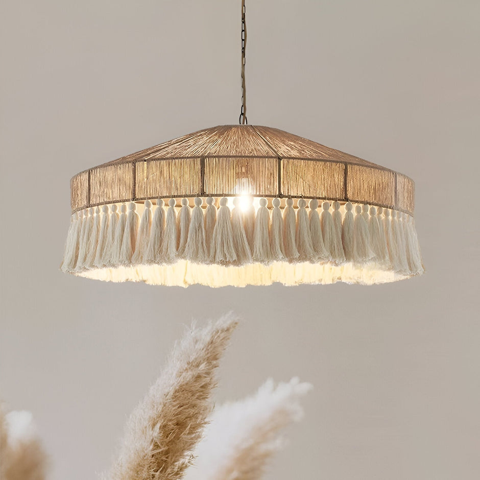 Rustic Pendant Light – Vintage Boho Ceiling Lamp for Living Spaces
