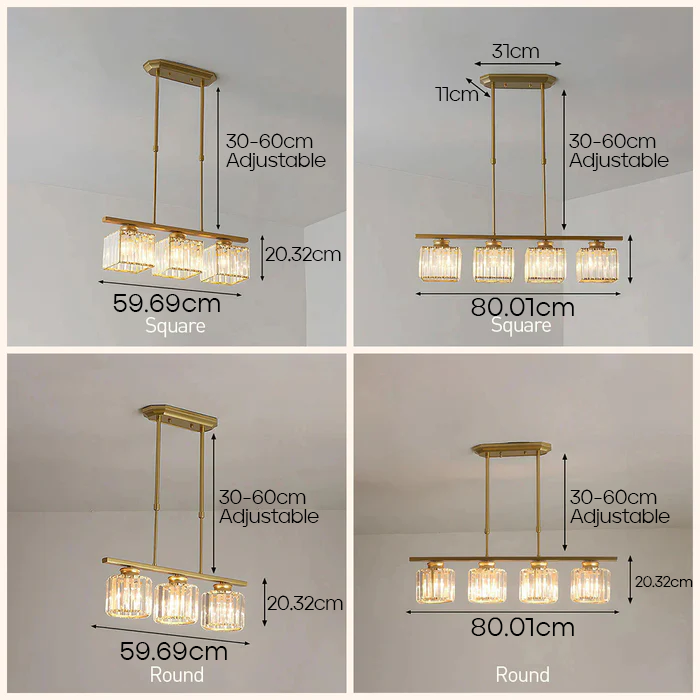 Modern Multi-Head Glass Pendant Light – Nordic Style Hanging Fixture