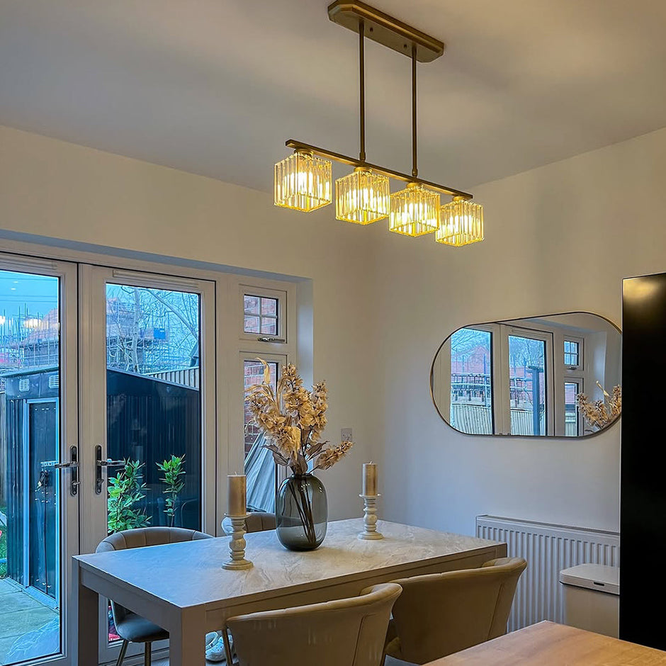 Modern Multi-Head Glass Pendant Light – Nordic Style Hanging Fixture