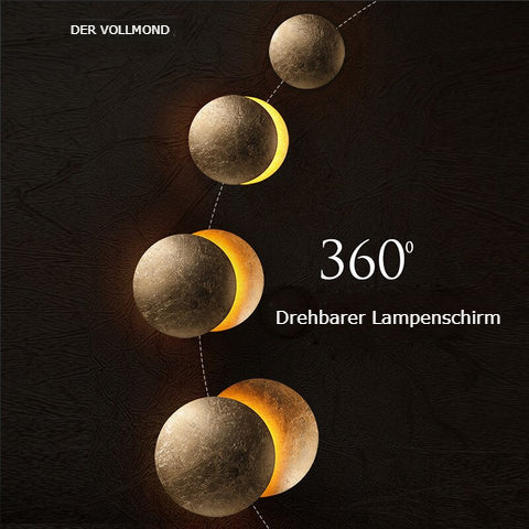 Rotating Disc Wall Lamp – Modern LED Light with Solar Eclipse Effect