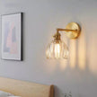 Elegant Glass Wall Light – Brass Adjustable Wall Sconce for Home Décor