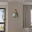 Elegant Glass Wall Light – Brass Adjustable Wall Sconce for Home Décor