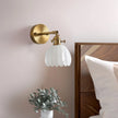 Elegant Glass Wall Light – Brass Adjustable Wall Sconce for Home Décor