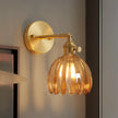 Elegant Glass Wall Light – Brass Adjustable Wall Sconce for Home Décor