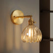 Elegant Glass Wall Light – Brass Adjustable Wall Sconce for Home Décor