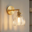 Elegant Glass Wall Light – Brass Adjustable Wall Sconce for Home Décor