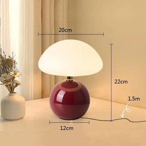 Mushroom Table Lamp French Cream Adjustable LED Lighting