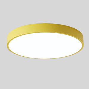 Nordic Wooden Circular Ceiling Light_  Modern Macaroon Design For Living Spaces