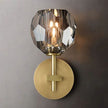 Cristal Smoke Glass Short Wall Sconce