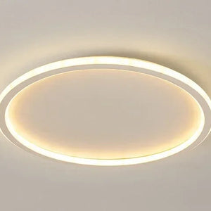 Round ceiling light fixture with dimensions and specifications on a plain background