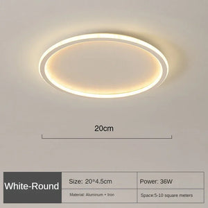 Modern Simple Round Ceiling Light – Minimalist LED Chandelier