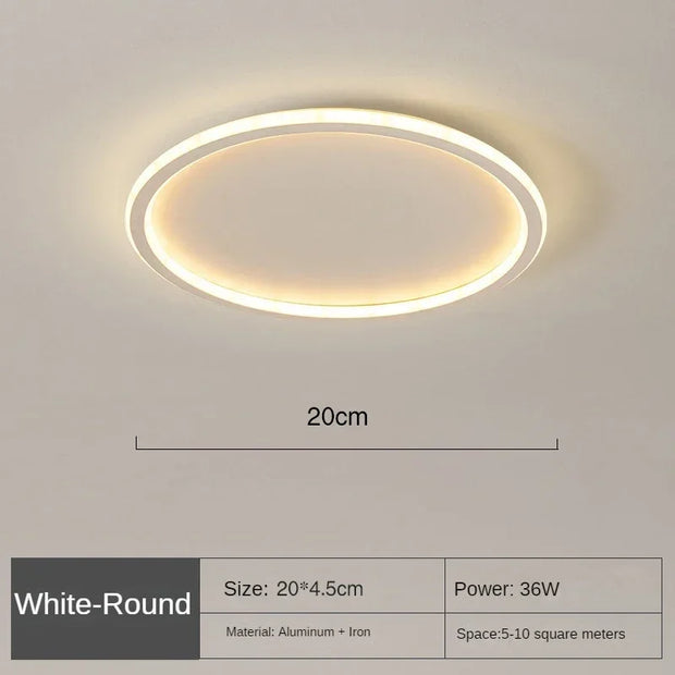 Modern Simple Round Ceiling Light – Minimalist LED Chandelier