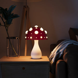 Mushroom Shaped Table Lamp – Wireless & Wired LED Light for Living Spaces