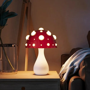 Mushroom Shaped Table Lamp – Wireless & Wired LED Light for Living Spaces