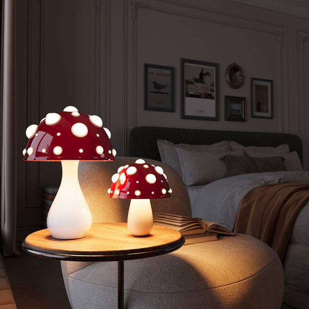Mushroom Shaped Table Lamp – Wireless & Wired LED Light for Living Spaces