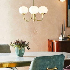 Elegant Gold Ceiling Light with Pink Glass Shades – Modern Glamour Chandelier