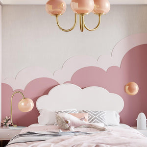 Elegant Gold Ceiling Light with Pink Glass Shades – Modern Glamour Chandelier