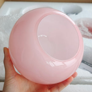 Elegant Gold Ceiling Light with Pink Glass Shades – Modern Glamour Chandelier