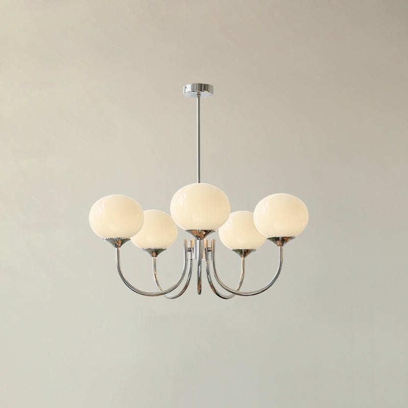 Elegant Gold Ceiling Light with Pink Glass Shades – Modern Glamour Chandelier for Living Room or Bedroom Décor