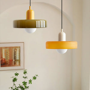 Pendant Light in Colored Glass