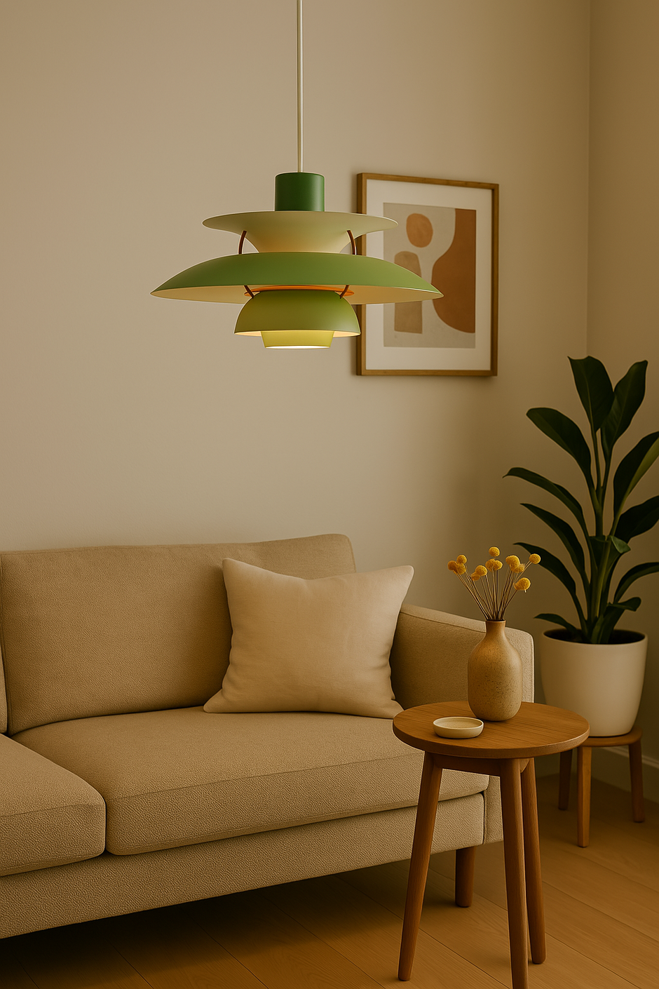 Modern dimmable LED ceiling light – round, long-lasting lighting for the living room, dining room and office