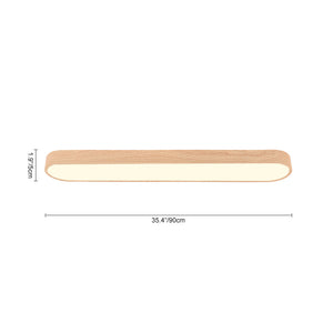 Ceiling Lights Flush Mount With Wood Accent Oval Shape Led