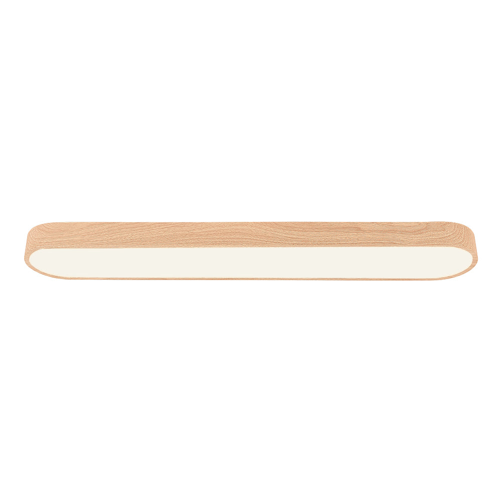 Ceiling Lights Flush Mount With Wood Accent Oval Shape Led