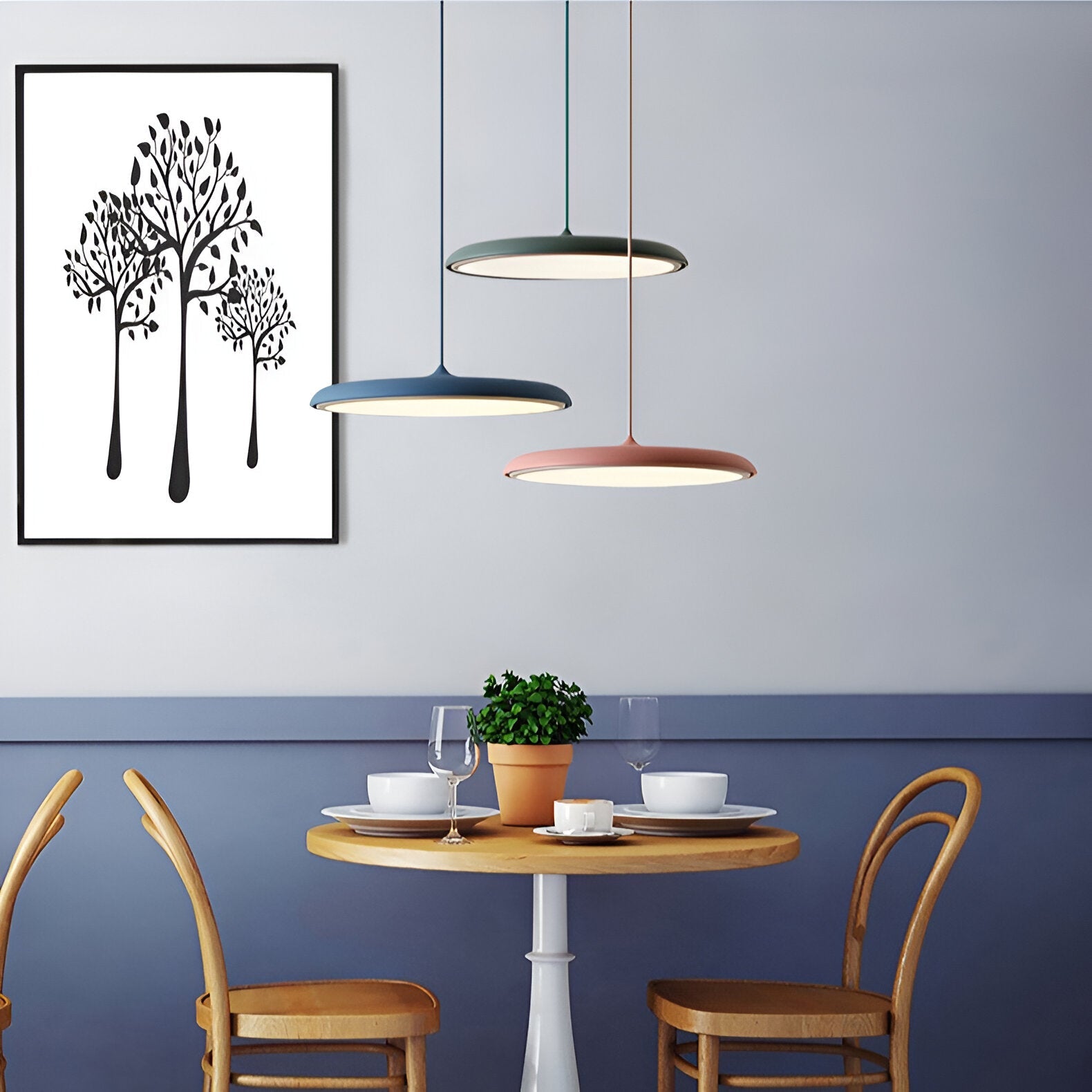 Elegant Disc Pendant Lamp – Nordic-Inspired Acrylic Ceiling Light