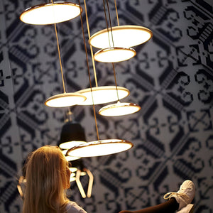 Elegant Disc Pendant Lamp – Nordic-Inspired Acrylic Ceiling Light