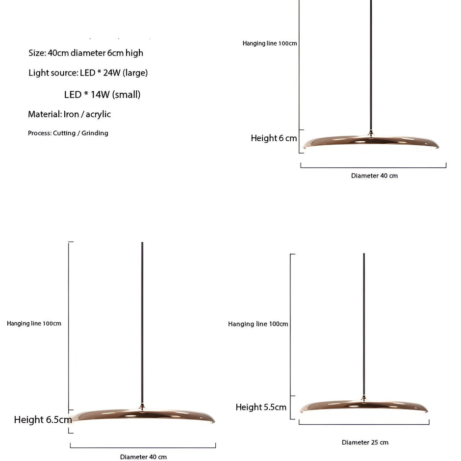 Elegant Disc Pendant Lamp – Nordic-Inspired Acrylic Ceiling Light