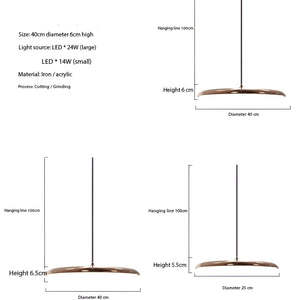 Elegant Disc Pendant Lamp – Nordic-Inspired Acrylic Ceiling Light