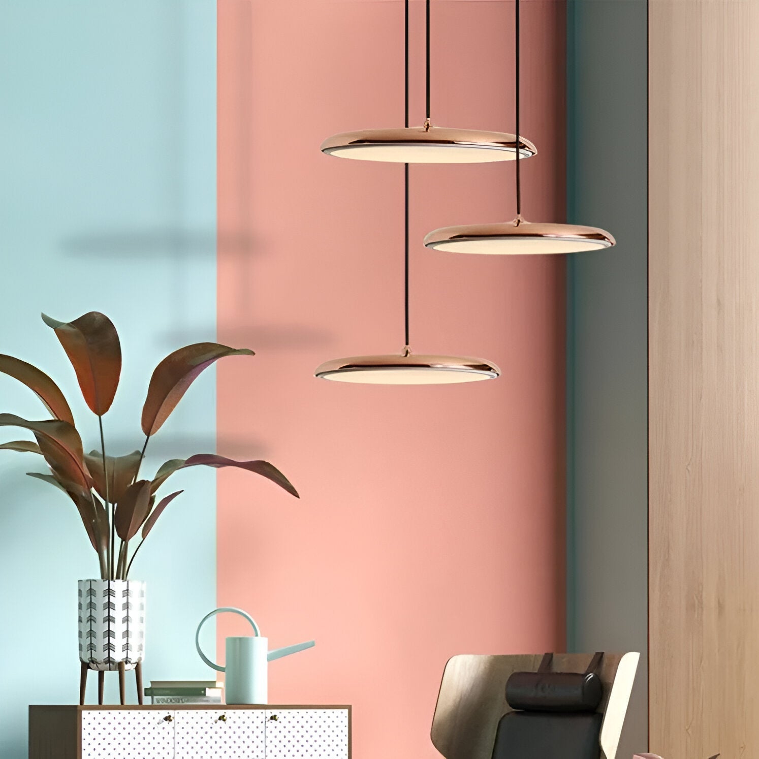 Elegant Disc Pendant Lamp – Nordic-Inspired Acrylic Ceiling Light