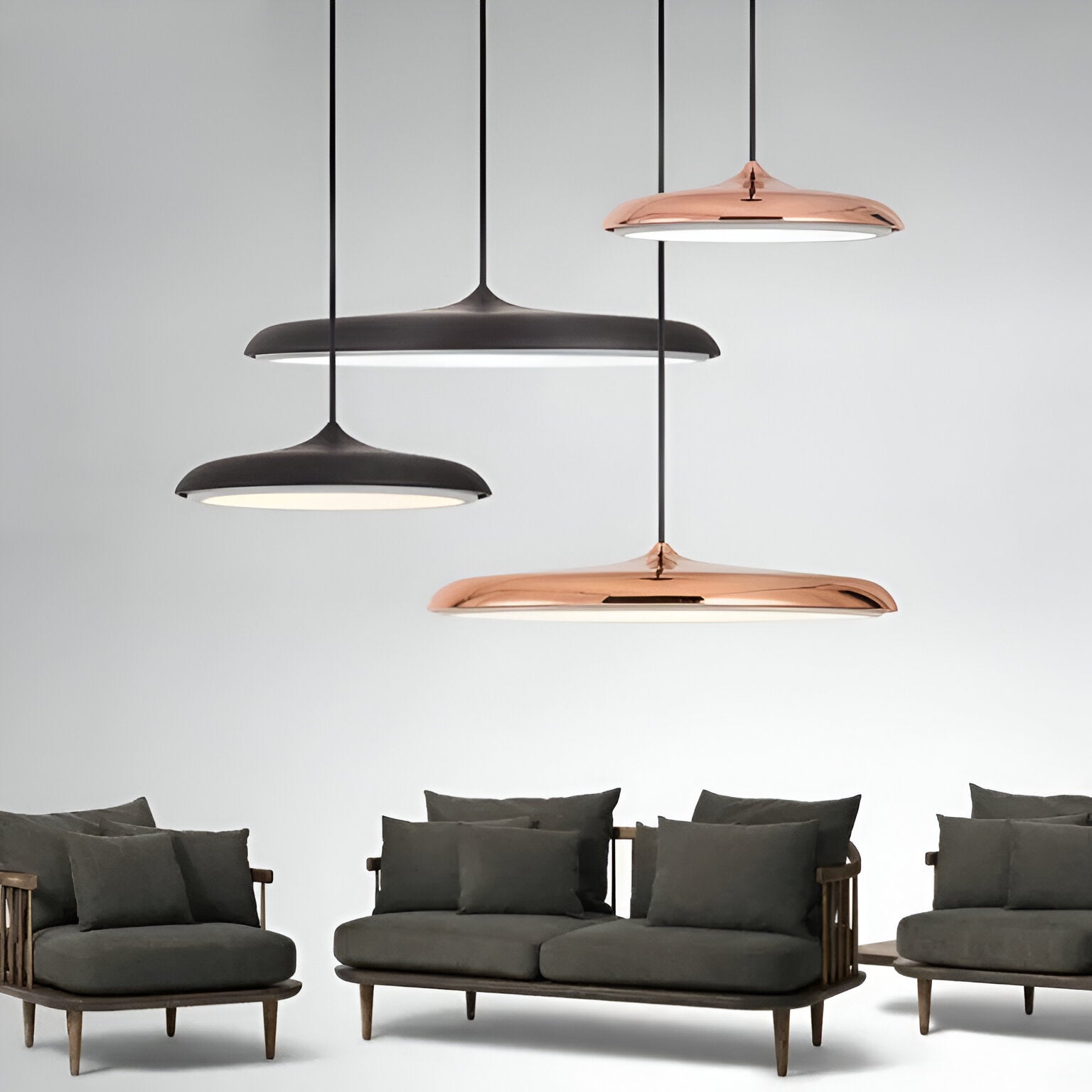 Elegant Disc Pendant Lamp – Nordic-Inspired Acrylic Ceiling Light
