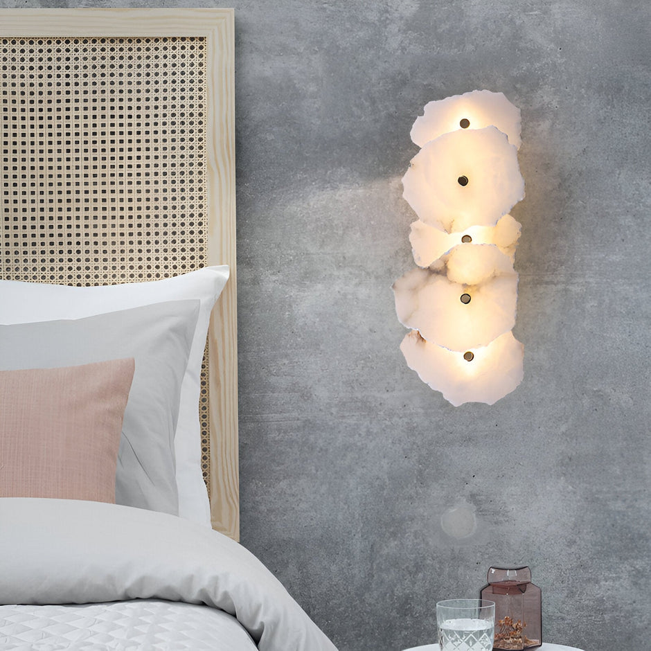 Minimalist Marble Wall Sconce – Warm Ambient Lighting for Hallways and Living Spaces