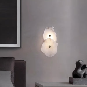Minimalist Marble Wall Sconce – Warm Ambient Lighting for Hallways and Living Spaces