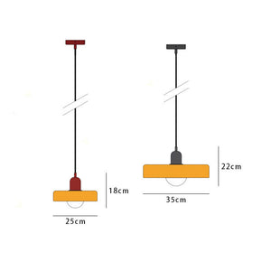 Pendant Light in Colored Glass