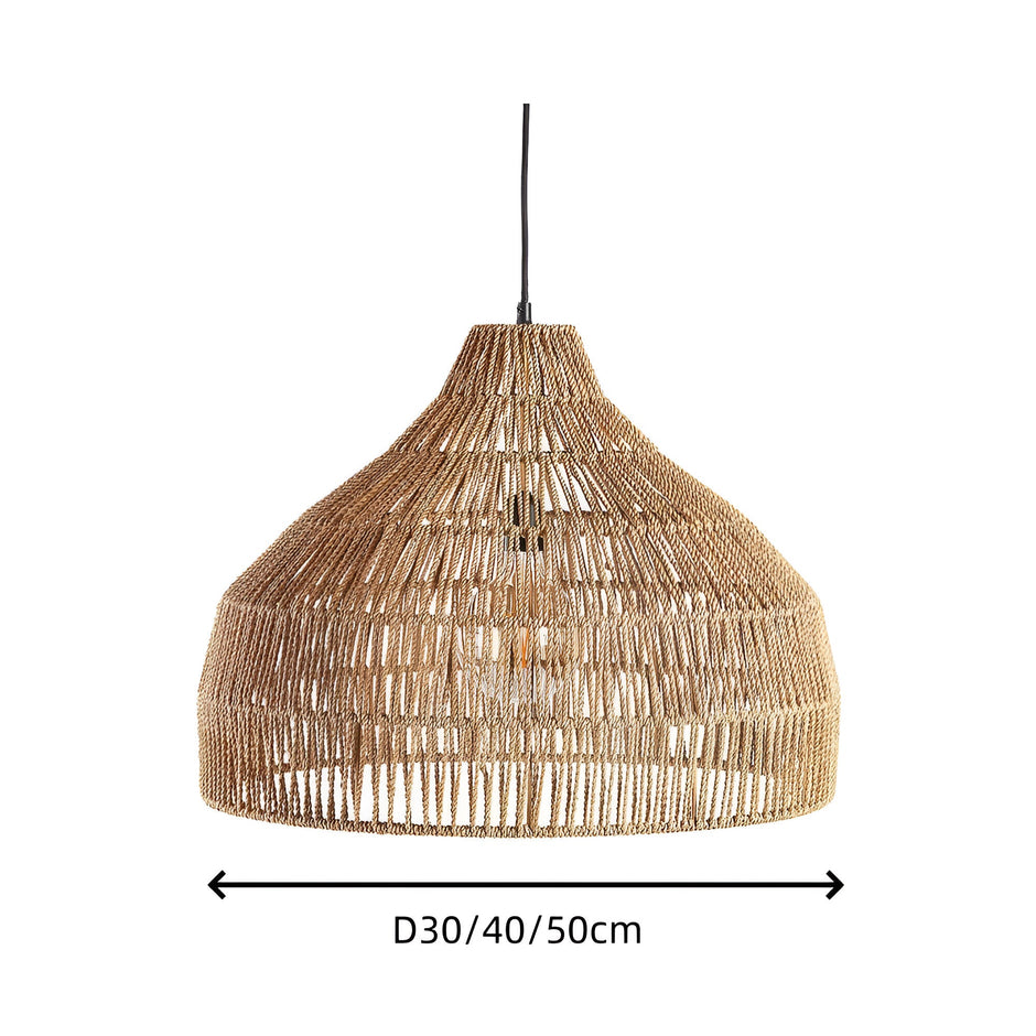 Eco-Friendly Rattan Pendant Light – Minimalist Willow Woven Design